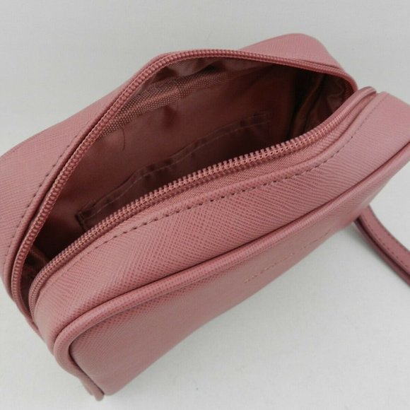 Michael Kors Zip Travel Make-Up Pouch in Pink/Gold - Picture 3 of 4